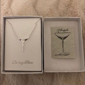 Sterling Silver Lavaggi Angel Necklace